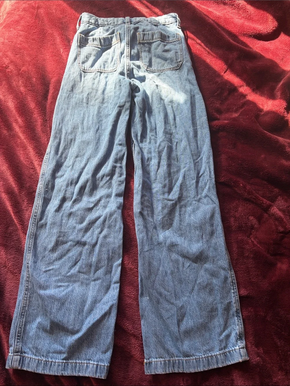 abercrombie kids Light Blue Relaxed Denim Pants